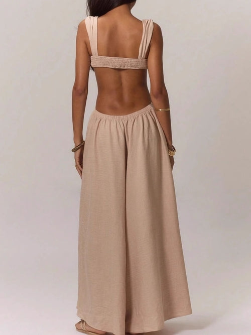 Neck Cutout Sweetheart Maxi Dress